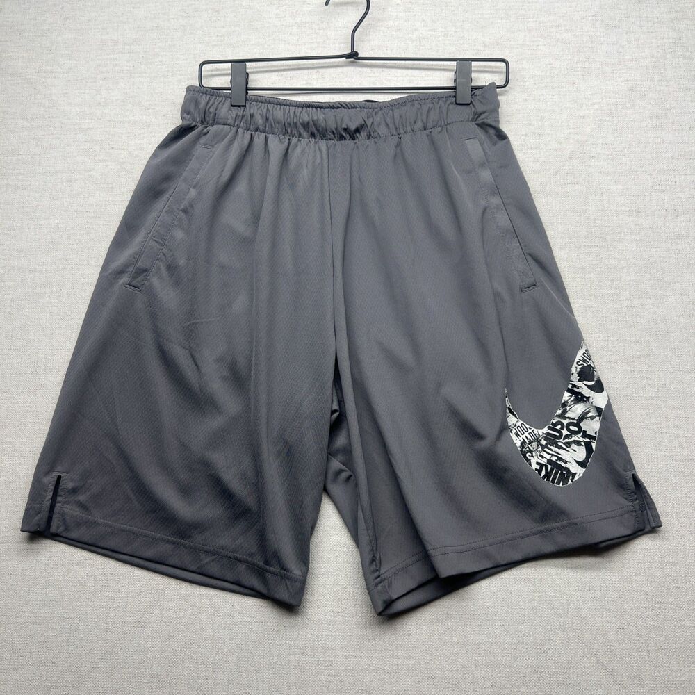 Nike Form Swoosh Dri-FIT Men's Shorts Gray Size M Training Shorts
